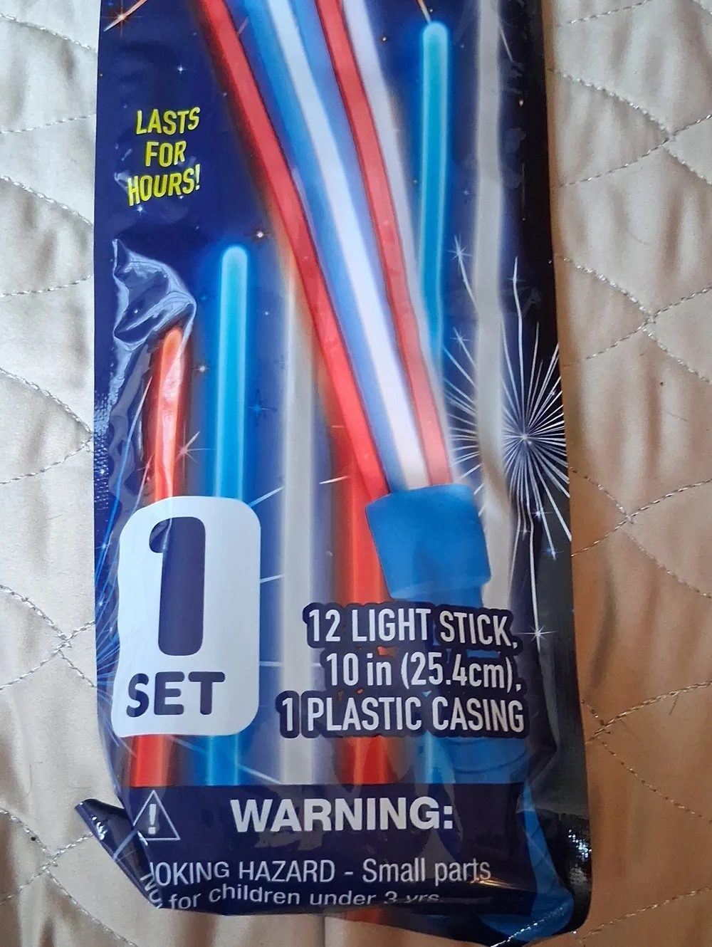 Glow Spray Wand Light Sticks - Red, Blue, White (12-Pack)